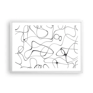 Poster în ramă albă - Căile vieții, căile destinului - 70x50 cm