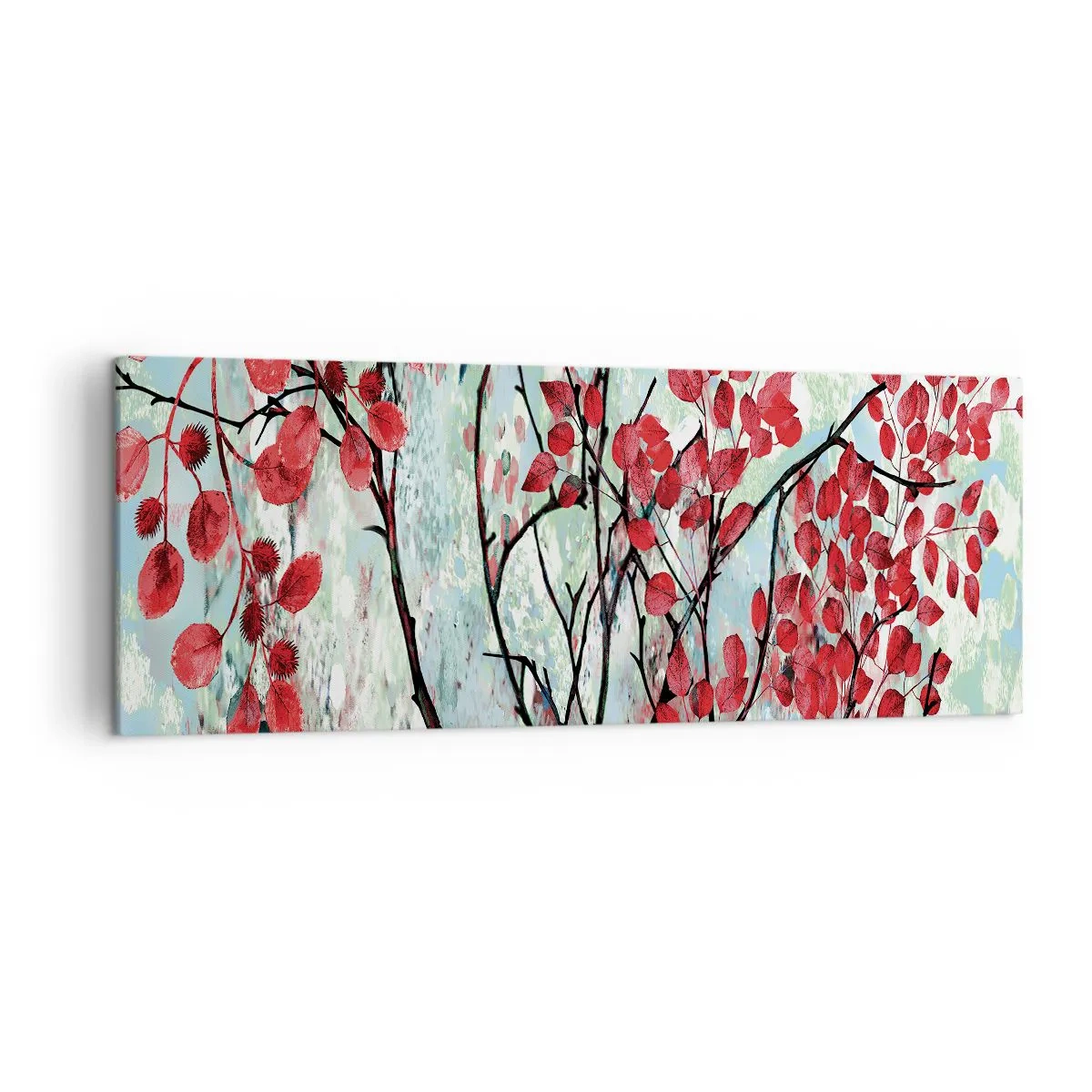 Tablou pe pânză - Arbore în stacojiu - 140x50 cm