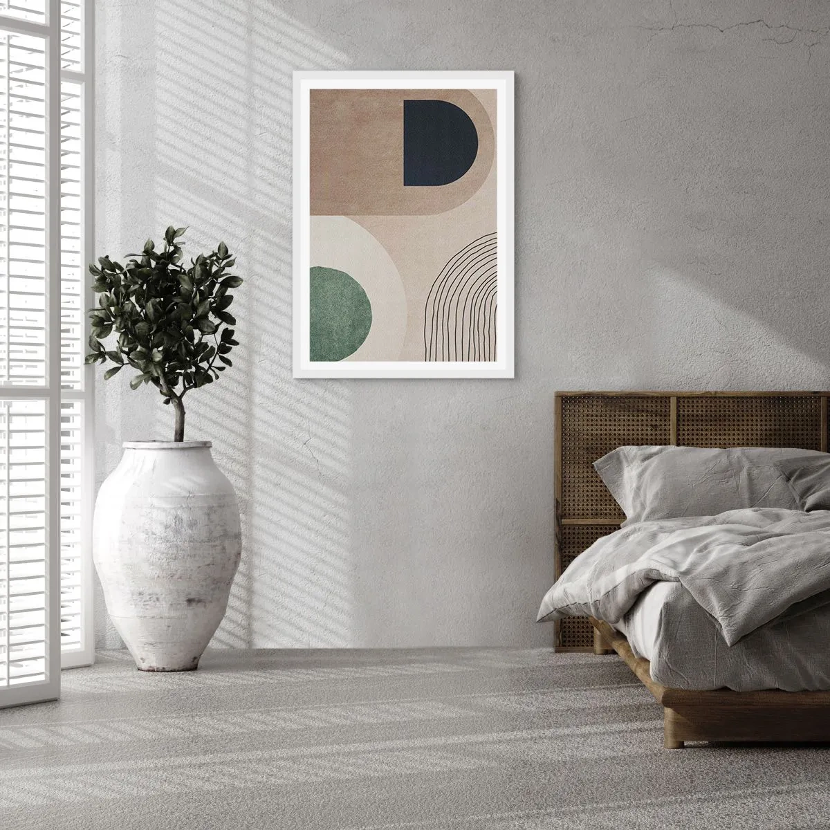 Poster în ramă albă - Blândețea ovalului - 40x50 cm