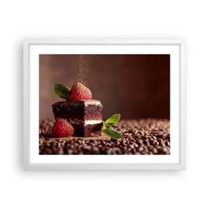 Poster în ramă albă - Viața este dulce - 50x40 cm