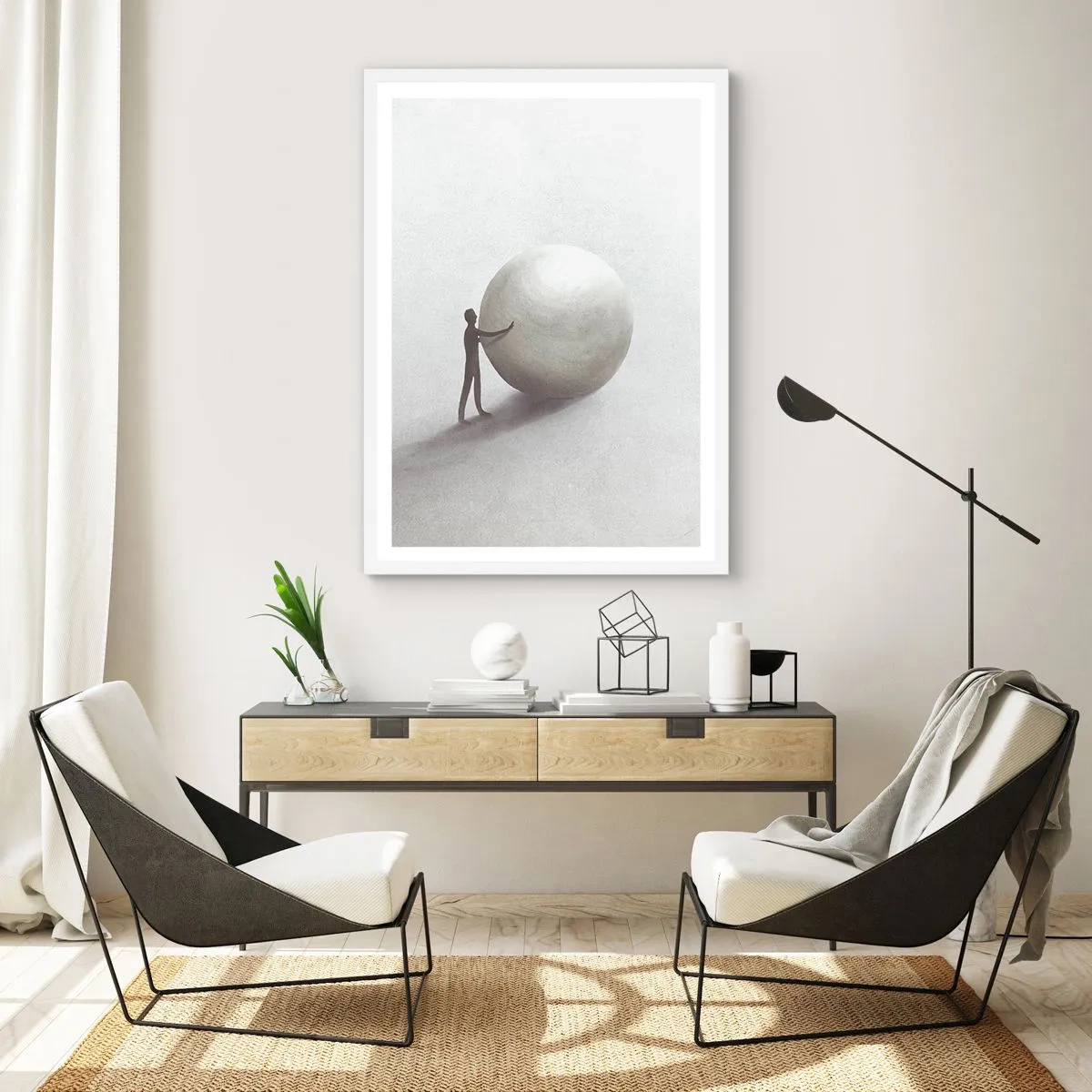 Poster în ramă albă - Jocul vieții - 61x91 cm