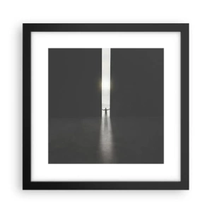 Poster în ramă neagră - Un pas spre un viitor luminos - 30x30 cm