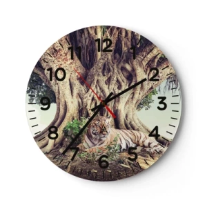 Ceas de perete - Ceas pe sticlă - O perspectivă din Geneză - 30x30 cm