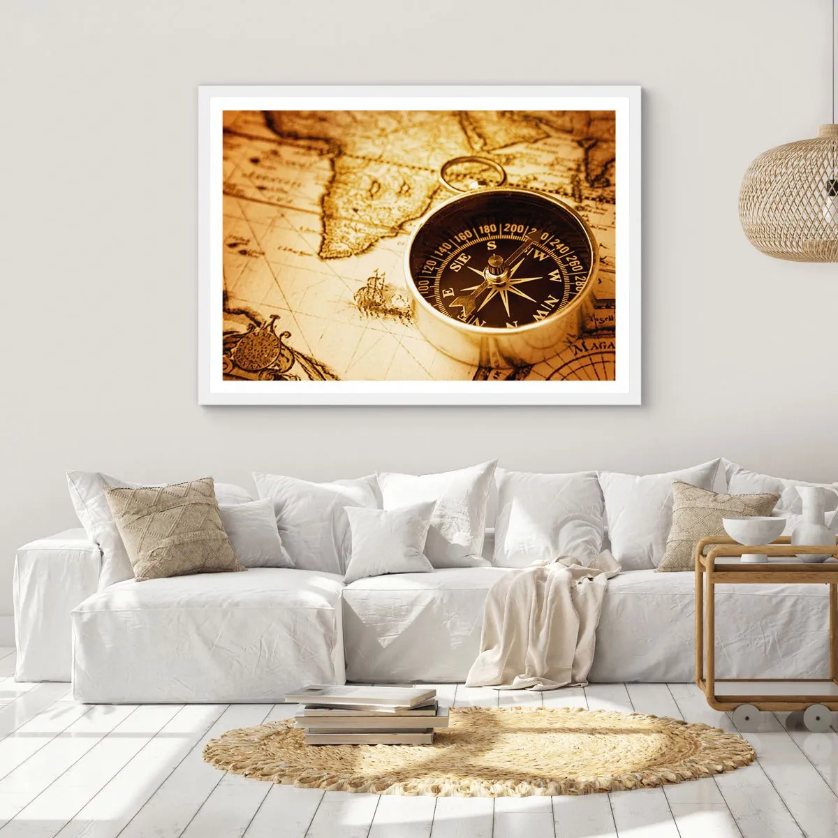 Poster în ramă albă - Est sau vest? - 40x30 cm