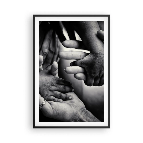 Poster în ramă neagră - A fi om - 61x91 cm