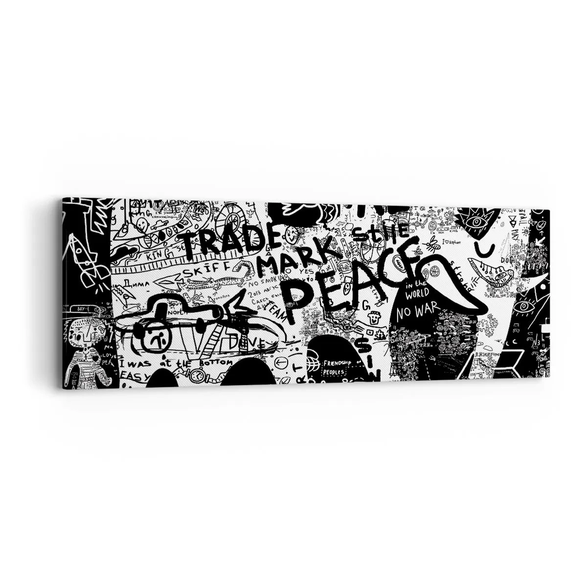 Tablou pe pânză - Lumea bogată a străzii - 90x30 cm