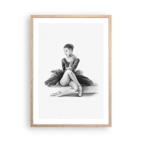 Poster în ramă de stejar deschis - Încântată de dans - 50x70 cm