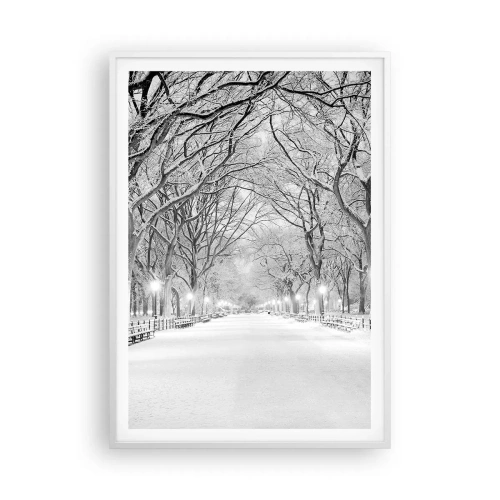 Poster în ramă albă - Cele patru anotimpuri – iarna - 70x100 cm