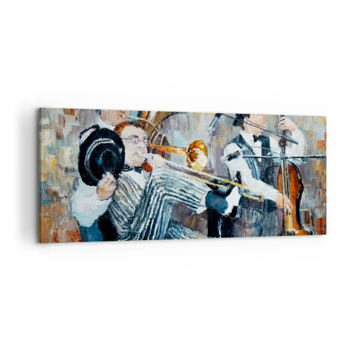 Tablou pe pânză - Numai jazz - 100x40 cm