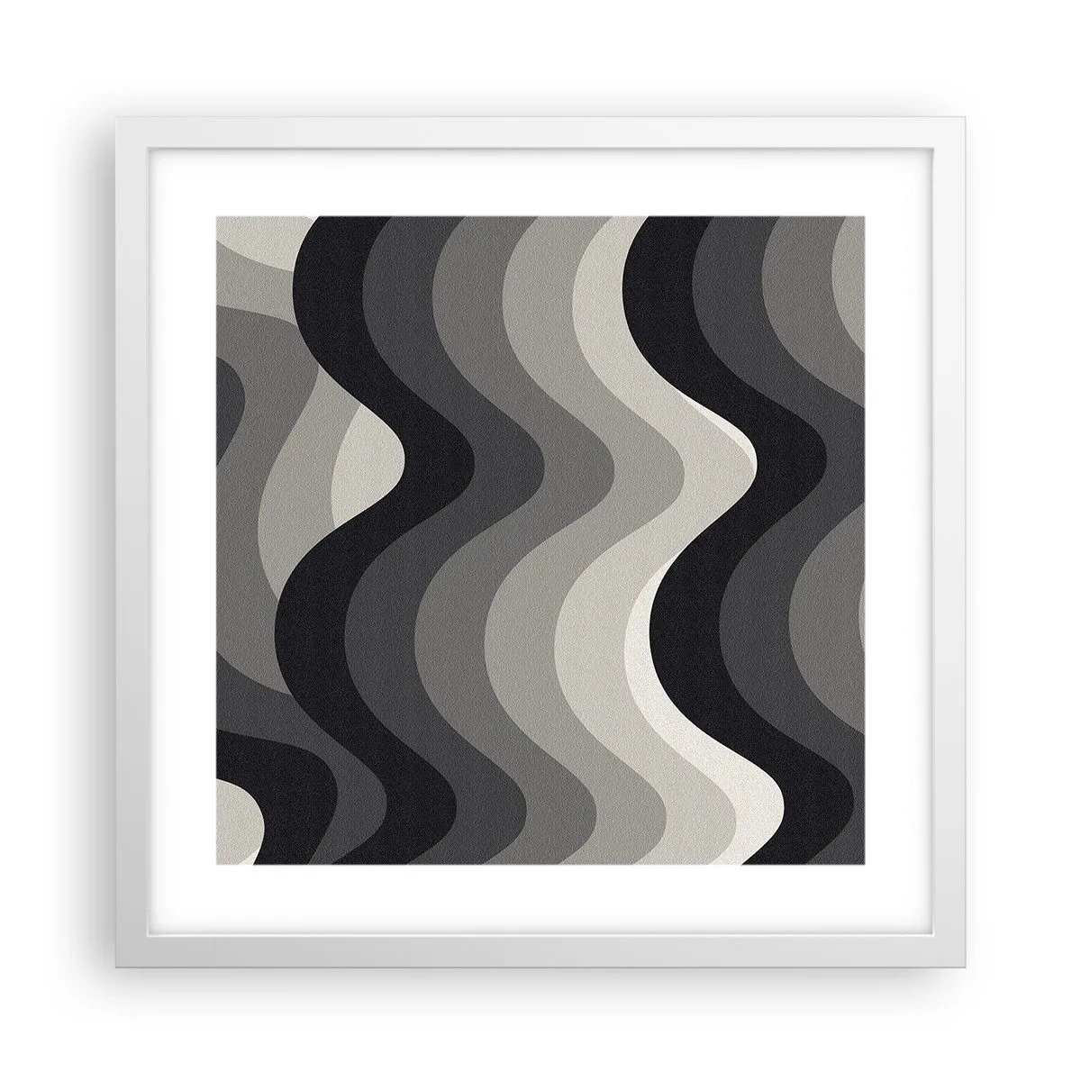 Poster în ramă albă - Val după val - 40x40 cm