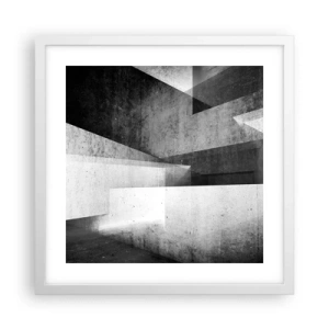 Poster în ramă albă - Structura spațiului - 40x40 cm