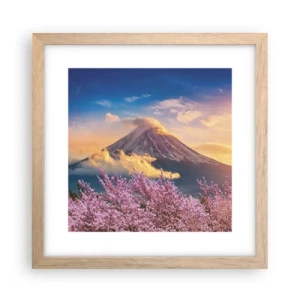 Poster în ramă de stejar deschis - Sfințenia japoneză - 30x30 cm