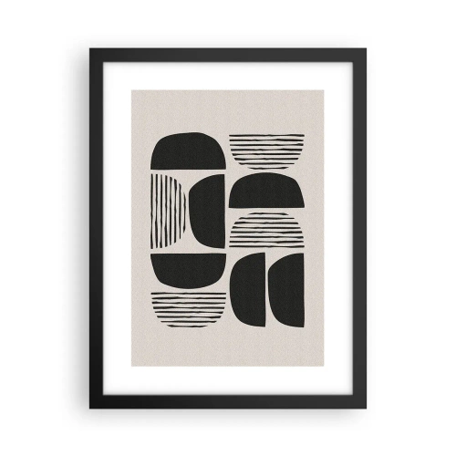 Poster în ramă neagră - Jumătăți necomplete - 30x40 cm