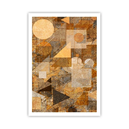 Poster - Studiu cubist de bronz - 70x100 cm