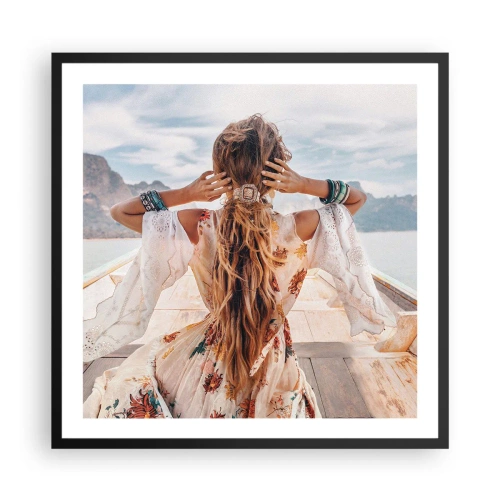 Poster în ramă neagră - Pe drumul spre fericire - 60x60 cm