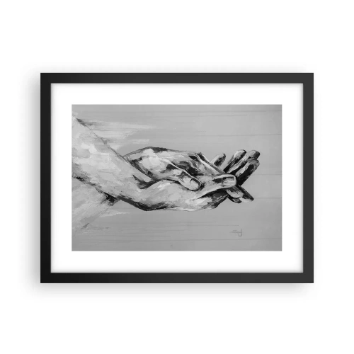 Poster în ramă neagră - Începutul... - 40x30 cm