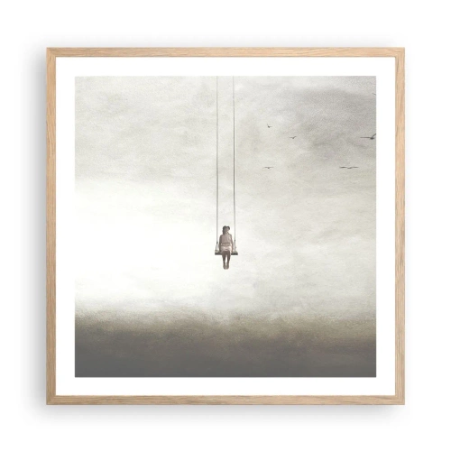 Poster în ramă de stejar deschis - Copilul din noi - 60x60 cm