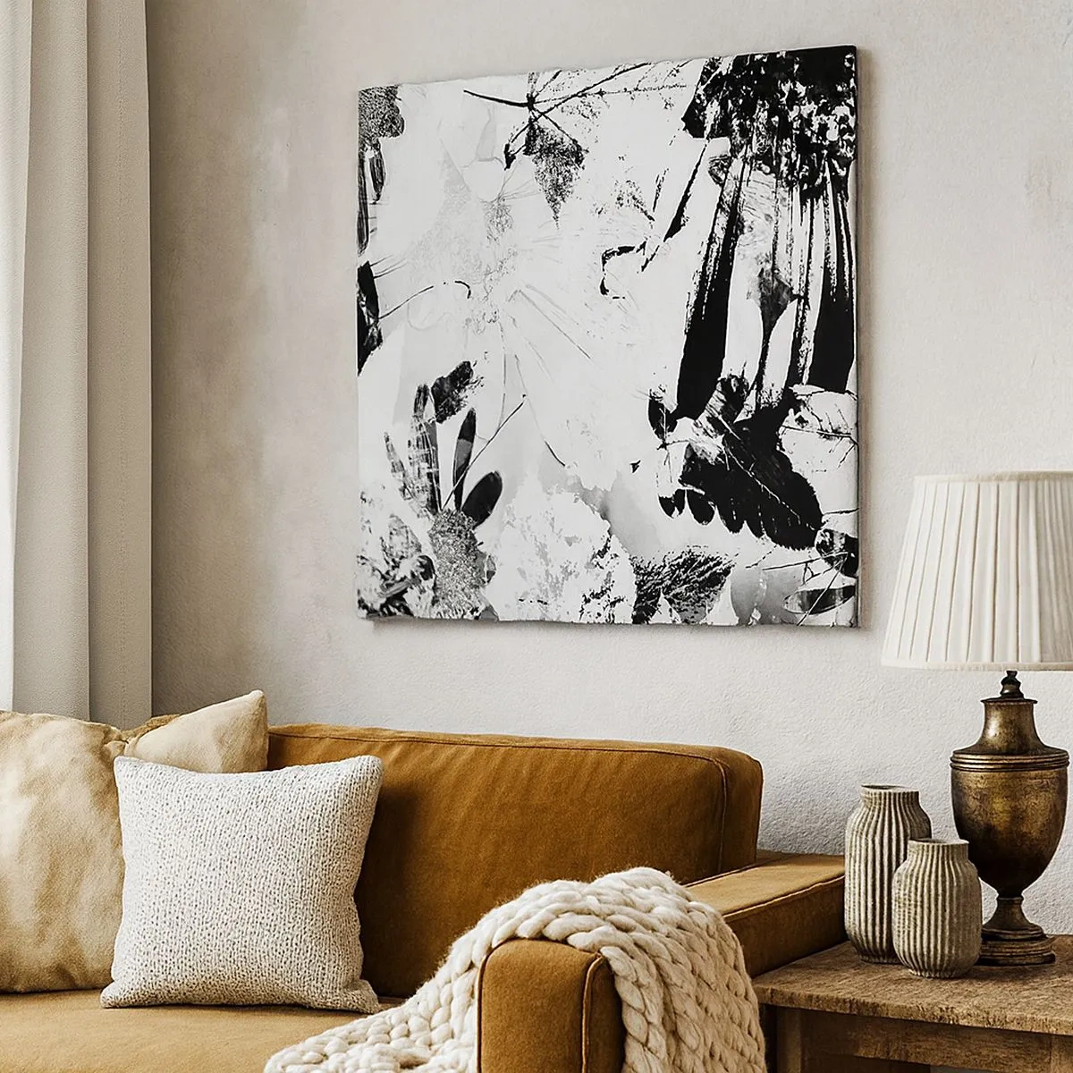 Tablou pe pânză - Toamna în negativ - 30x30 cm