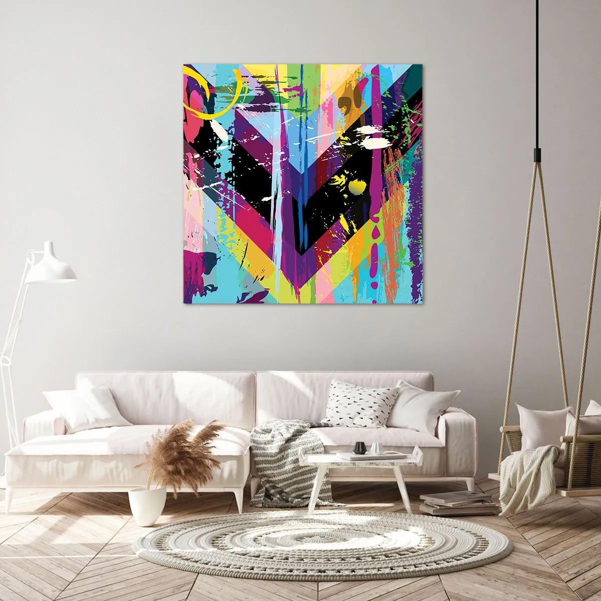 Tablou pe pânză - De sus în jos - 40x40 cm