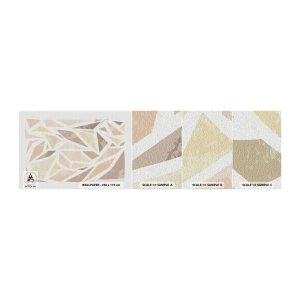 Mostră tapet autocolant Deluxe Sticker - Compoziție de vitralii - Minimalism, Pastel, Boho - 100x30 cm