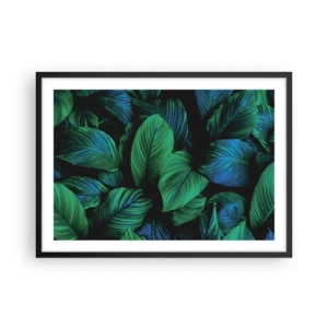 Poster în ramă neagră - Traficul verde - 70x50 cm