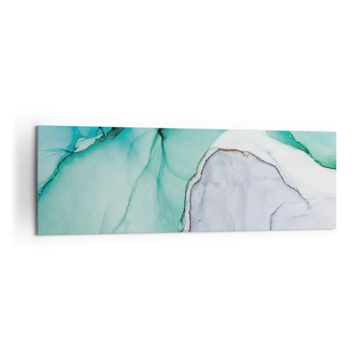 Tablou pe pânză - Studiu în turcoaz - 160x50 cm