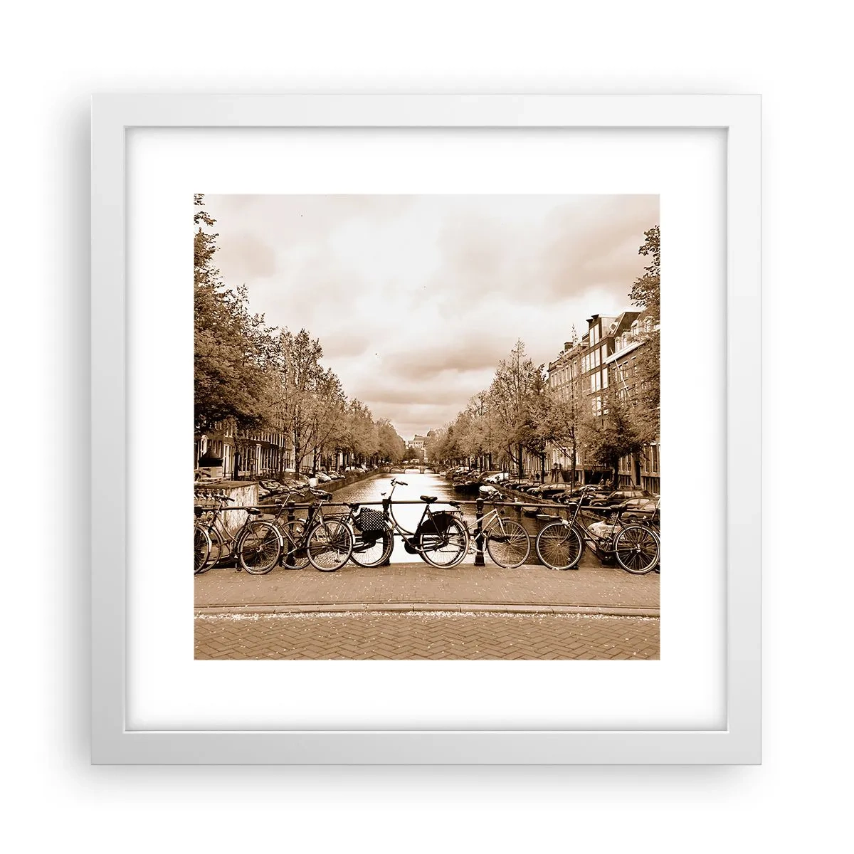 Poster în ramă albă - Atmosfera olandeză - 30x30 cm