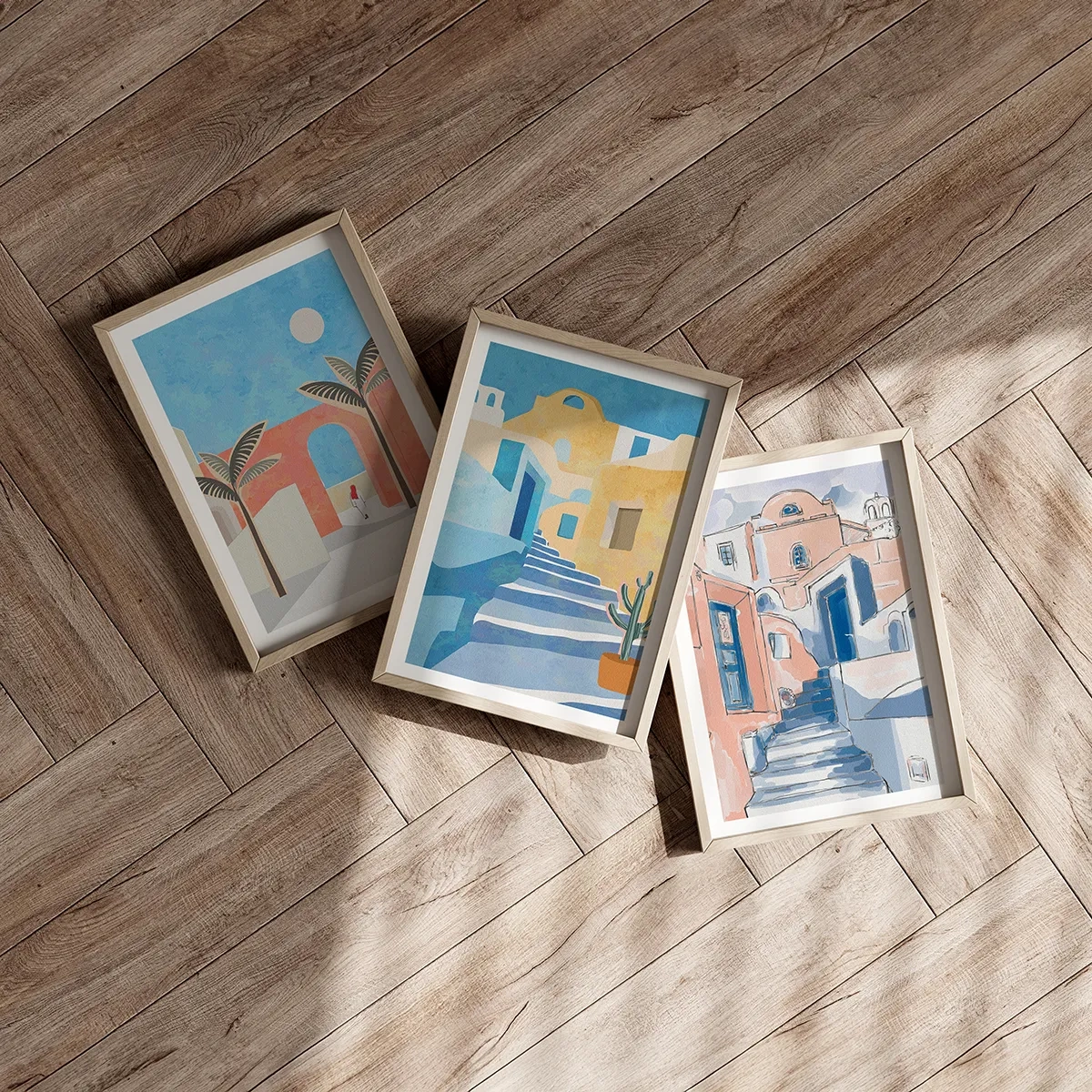 Poster în ramă de stejar deschis - O zi arabă - 50x70 cm