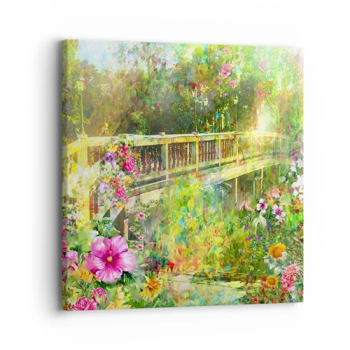Tablou pe pânză - Podul suspinelor de primăvară - 30x30 cm