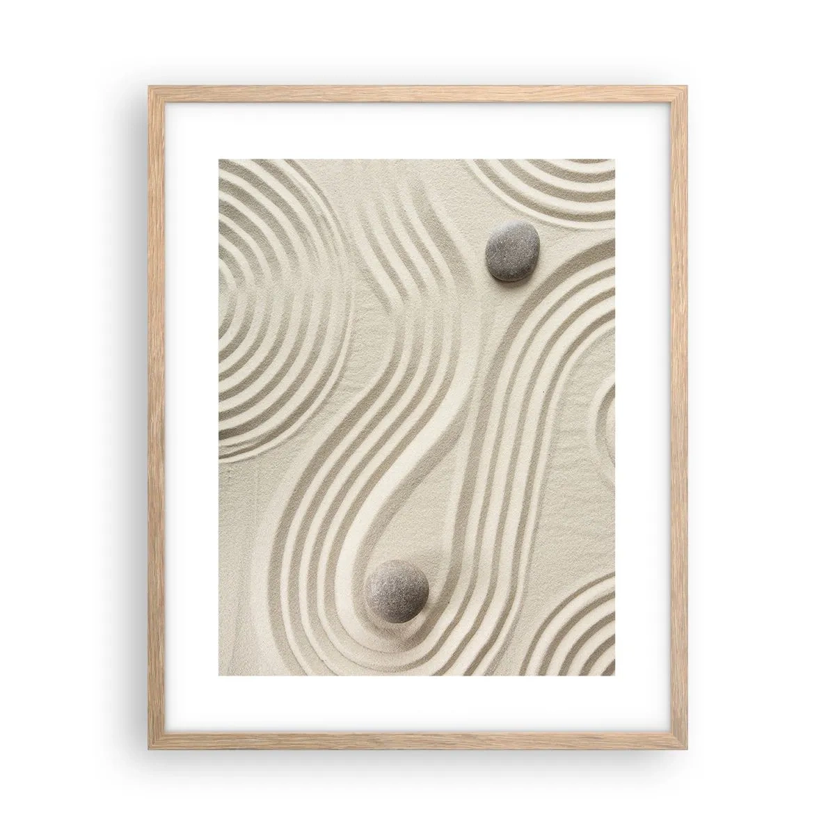 Poster în ramă de stejar deschis - Atingere de căldură - 40x50 cm