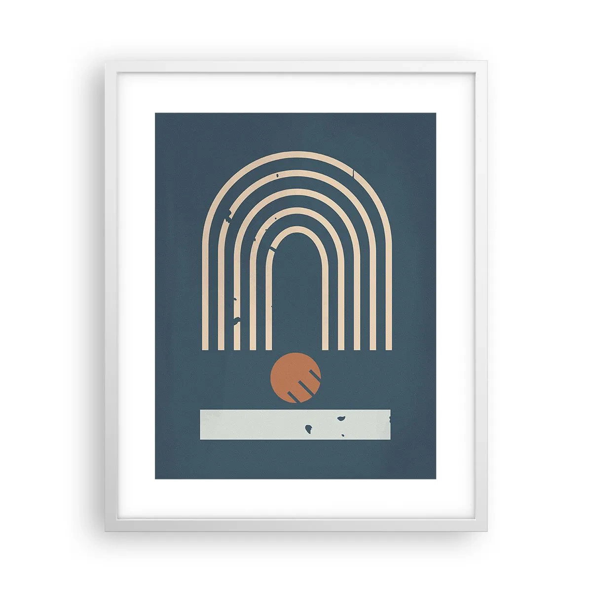 Poster în ramă albă - Geometrie în funcție de rodie - 40x50 cm