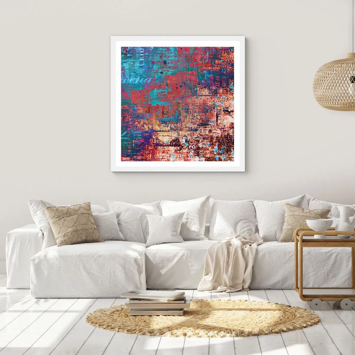 Poster în ramă albă - Memorie și uitare - 50x50 cm