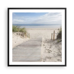 Poster în ramă neagră - Dincolo de orizont - 60x60 cm