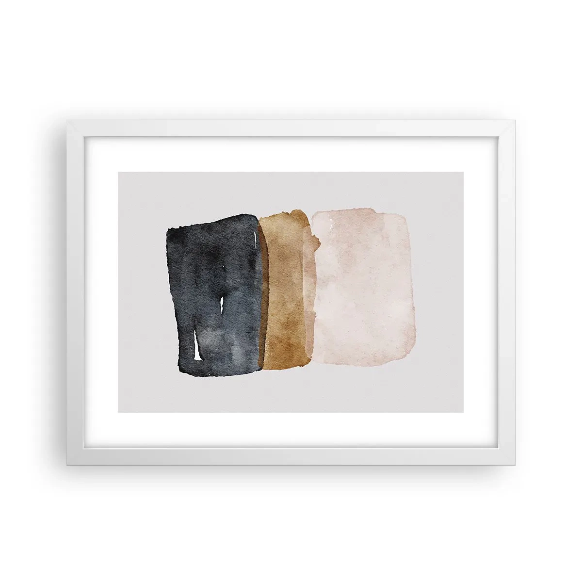 Poster în ramă albă - Compoziția culorilor pământului - 40x30 cm