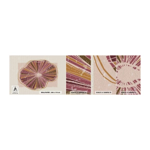 Mostră de Tapet Standard Eco - Abstracția radială - Boho, Minimalism, Abstracția - 100x30 cm