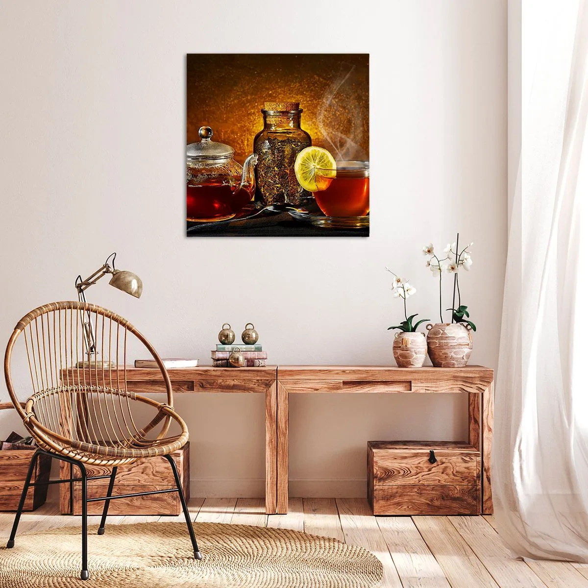Tablou pe pânză - În stilul maeștrilor olandezi - 40x40 cm