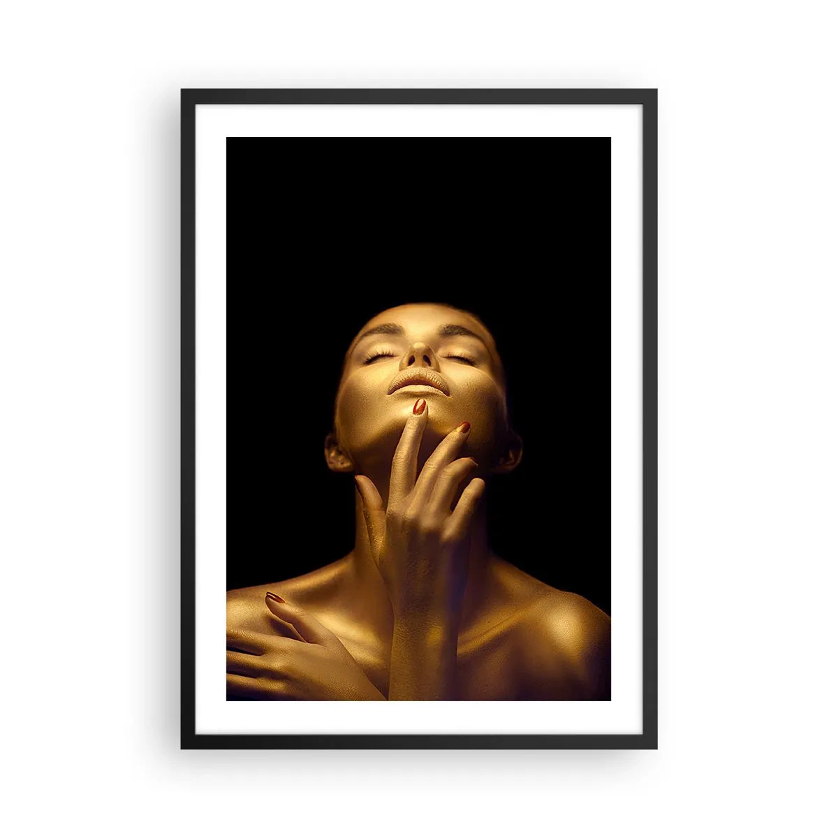 Poster în ramă neagră - Ca mătasea aurie - 50x70 cm