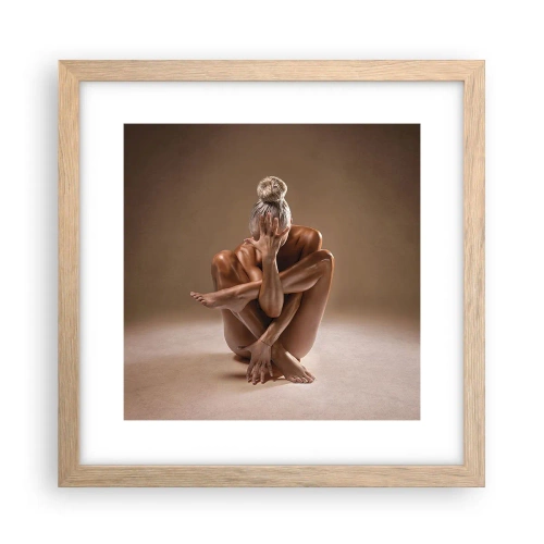 Poster în ramă de stejar deschis - Unitatea trupului și a spiritului - 30x30 cm