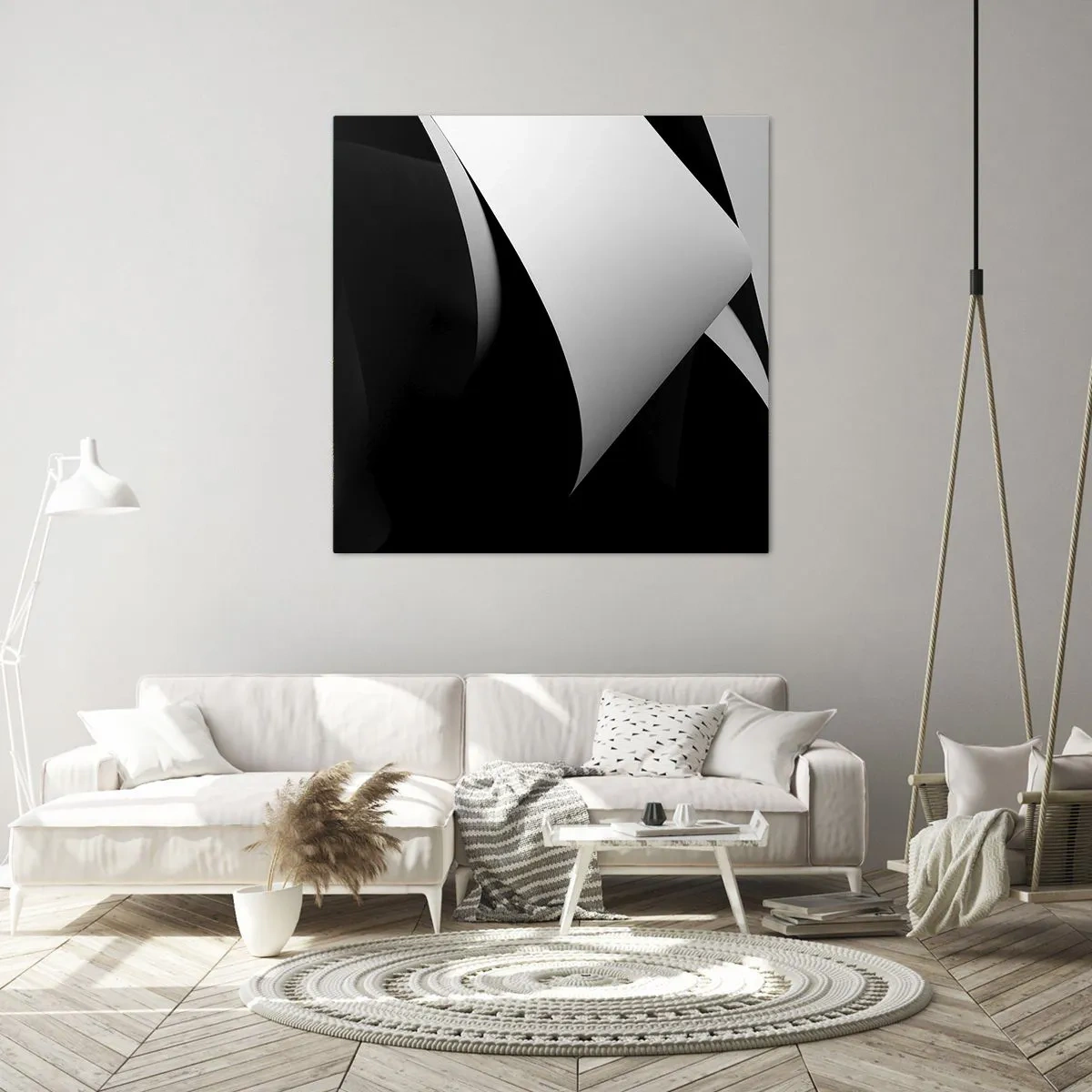 Tablou pe pânză - Planuri de lumină din adâncurile umbrelor - 60x60 cm