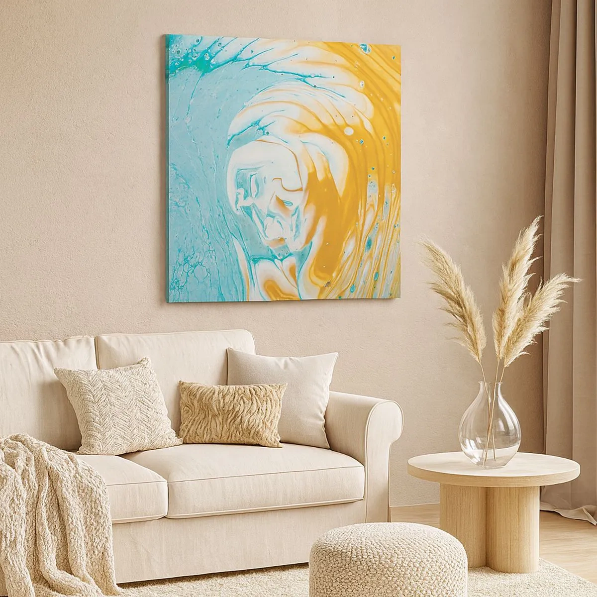 Tablou pe pânză - Vârtej de pastel - 30x30 cm