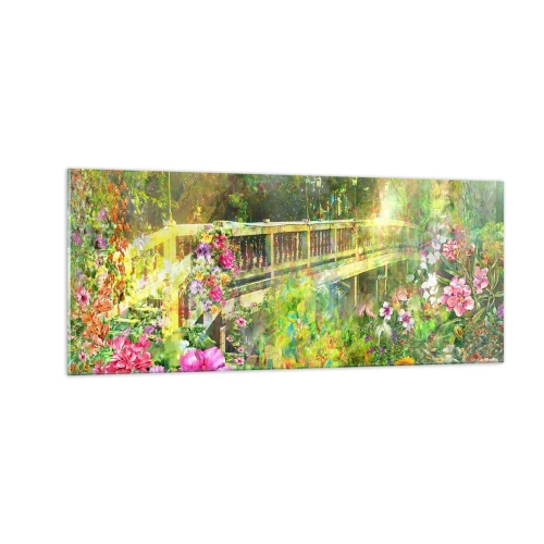Tablou pe sticlă - Podul suspinelor de primăvară - 100x40 cm