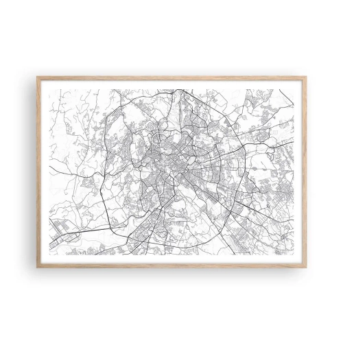 Poster în ramă de stejar deschis - Cerc roman - 100x70 cm