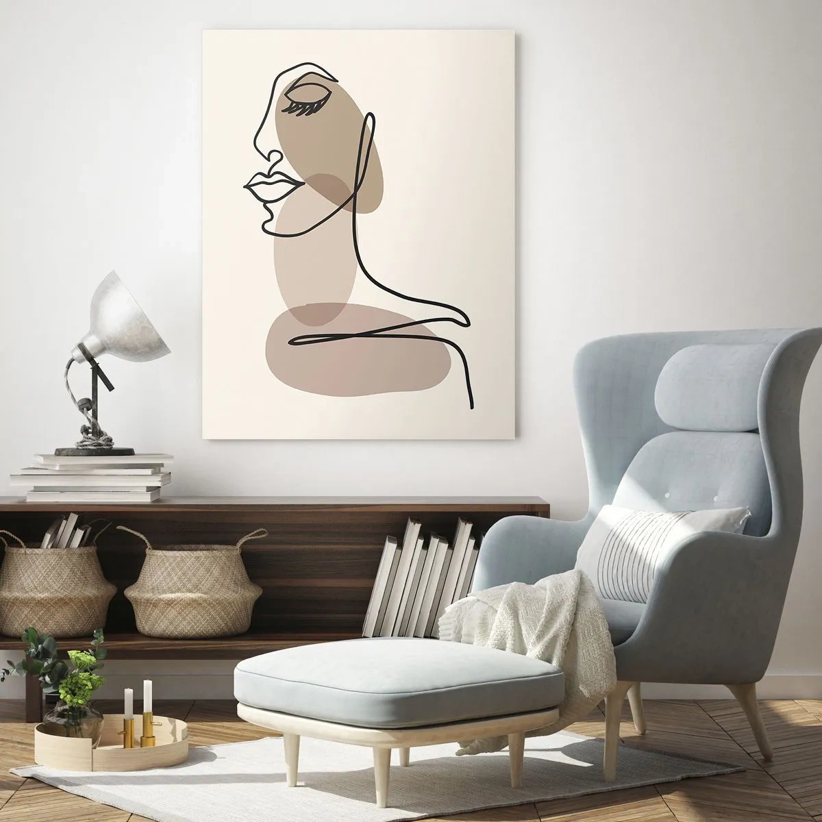 Tablou pe sticlă - O anumită linie de frumusețe - 50x70 cm
