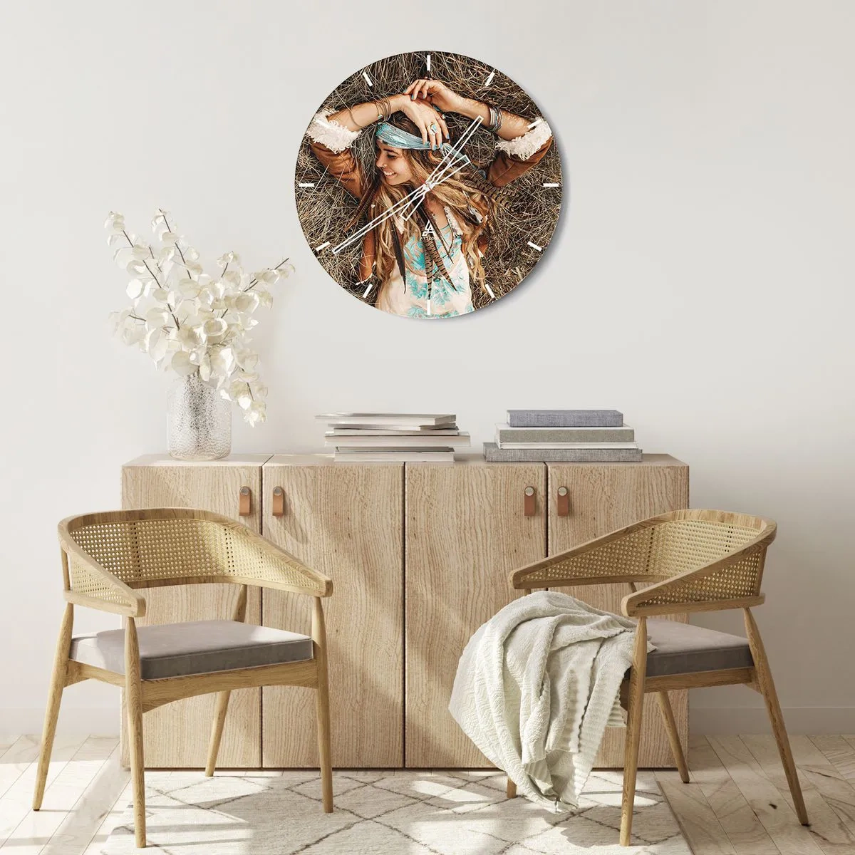 Ceas de perete - Ceas pe sticlă - În drum spre vara iubirii - 40x40 cm