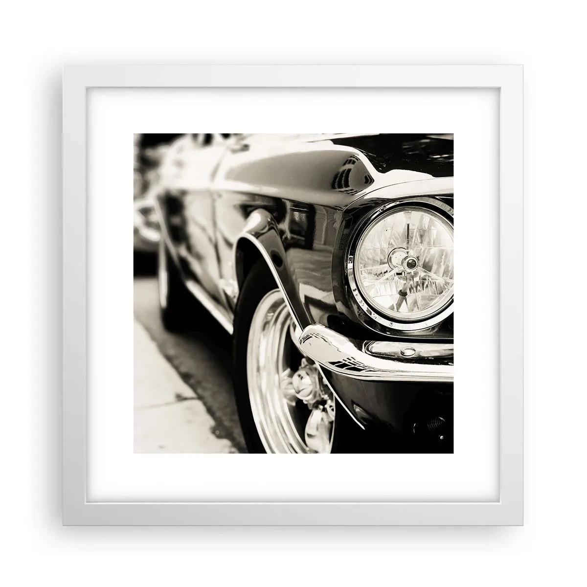 Poster în ramă albă - Strălucire durabilă - 30x30 cm
