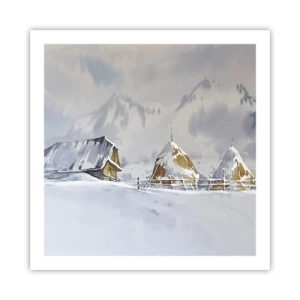 Poster - Într-o vale înzăpezită - 60x60 cm