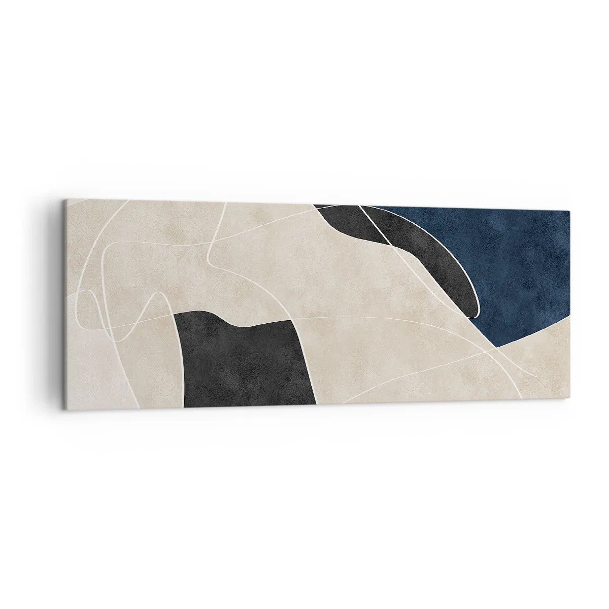 Tablou pe pânză - Compoziție abstractă - contrast de culori - 140x50 cm