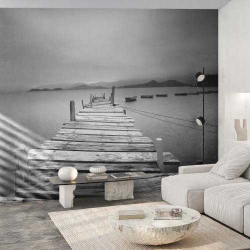 Tapet Premium Sand - Dincolo de munți, dincolo de mări - Peisaj, Pod de lemn, Łódź - 150x105 cm