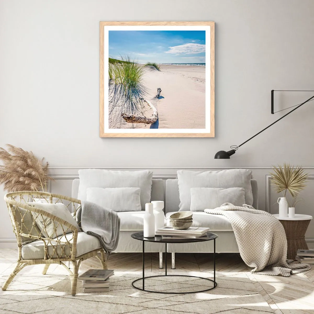 Poster în ramă de stejar deschis - Cea mai frumoasă? Baltică - 60x60 cm