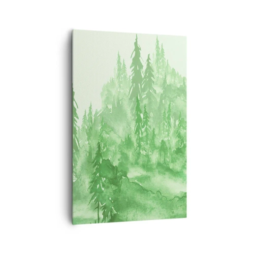 Tablou pe pânză - Neclar prin ceața verde - 80x120 cm